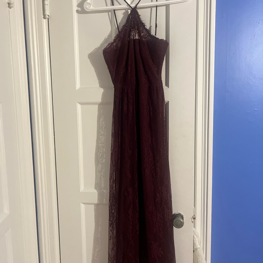 Heartloom Burgundy Lace Maxi Dress